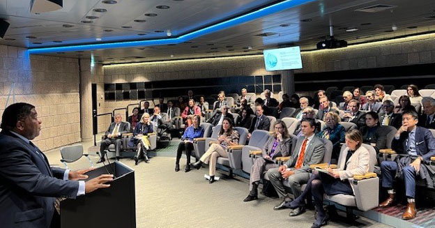 Conference room occupied by the participants of the International Gender Champions Meeting.