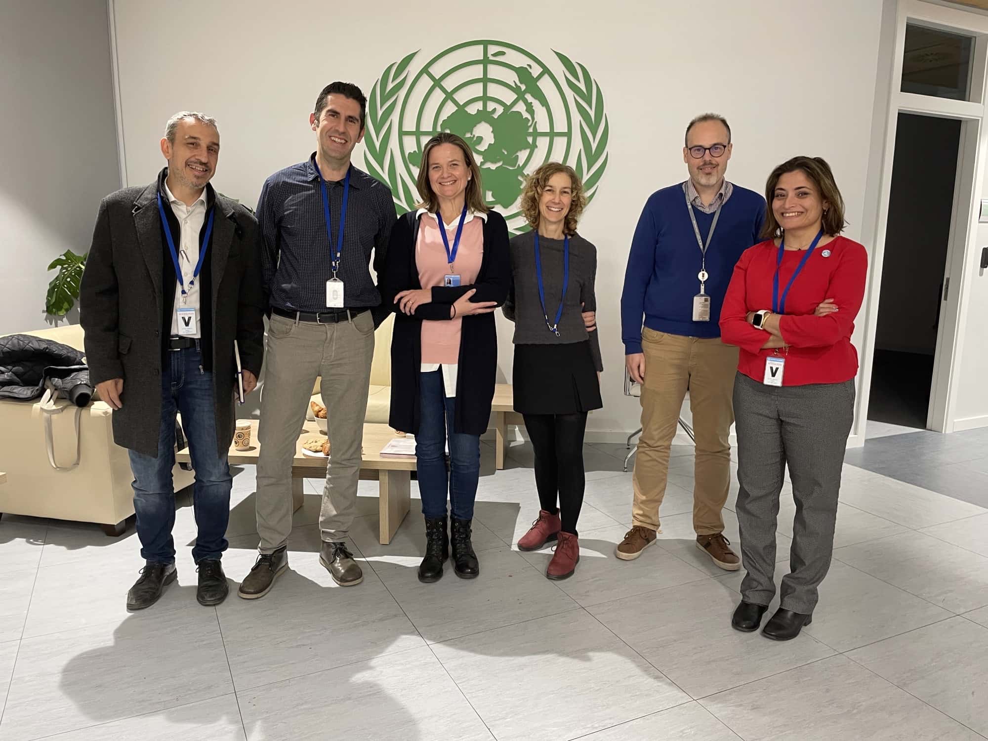Data and Analytics team with other UNICC team members met with colleagues at the University of Valencia (UV) to brainstorm innovation and collaboration opportunities.