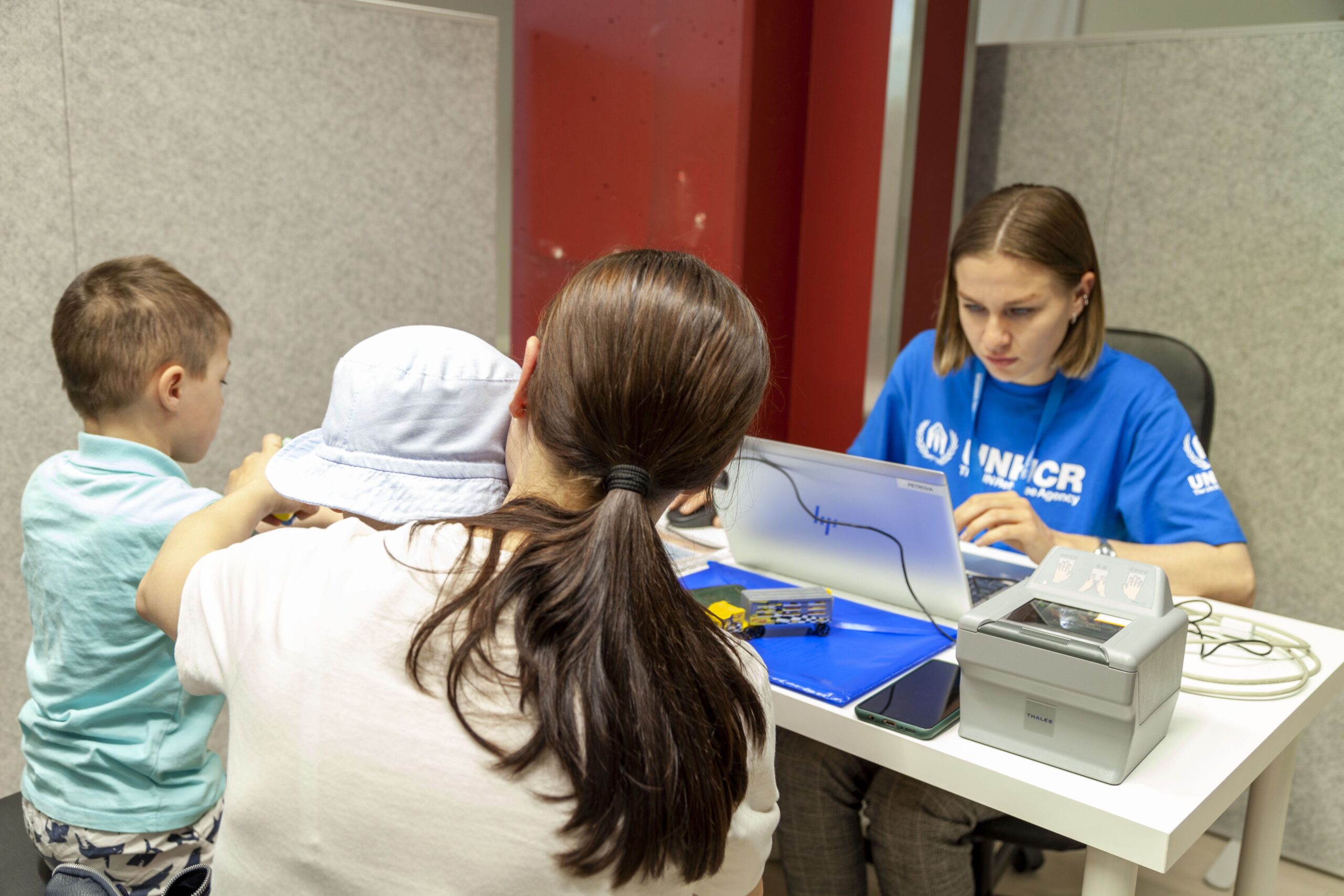 Poland. Ukrainian refugees receive UNHCR cash assistance at Wroclaw centre