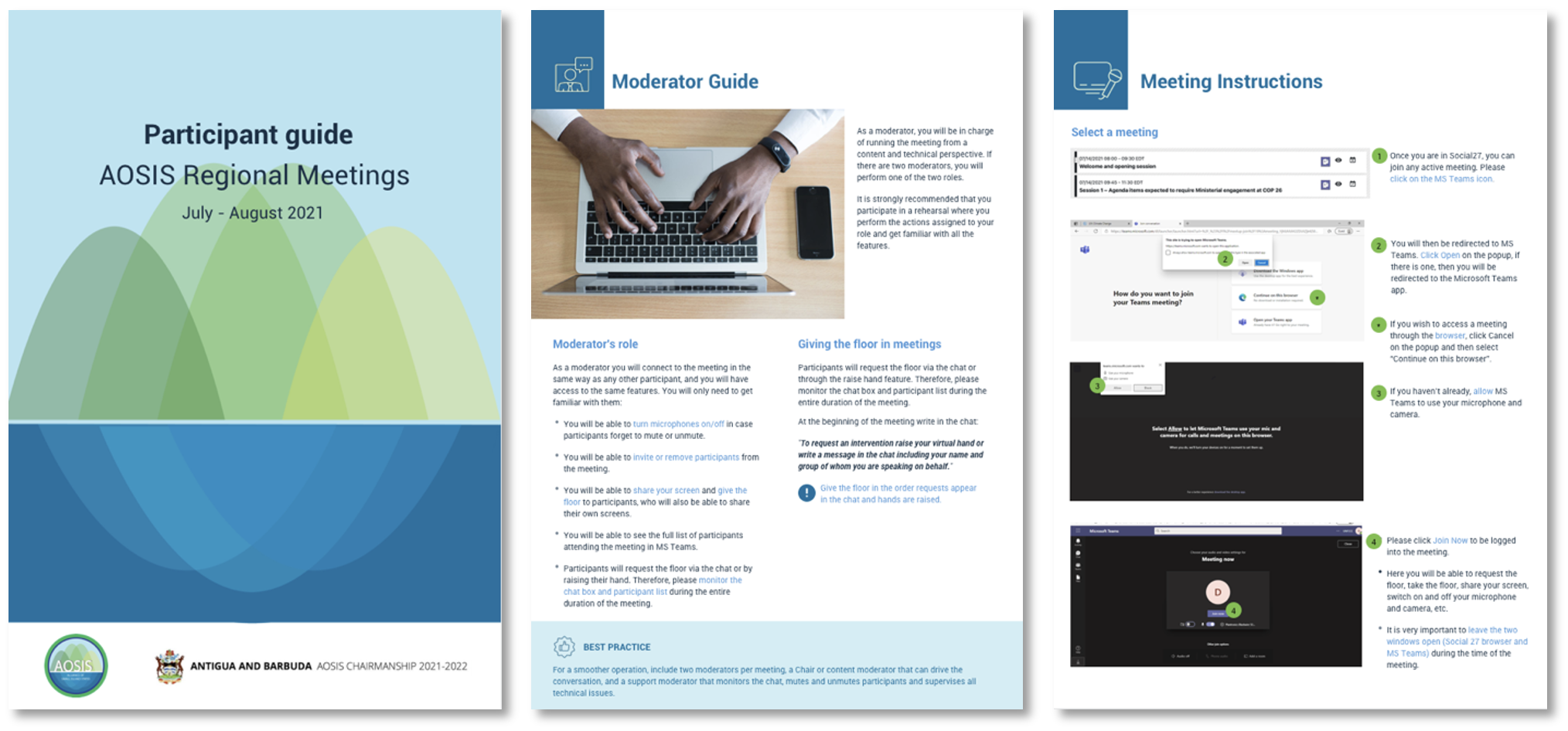 AOSIS User Guide Pages