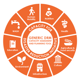 UN inter-Agency CADRI tool for capacity diagnosis and planning - sectors supported diagram