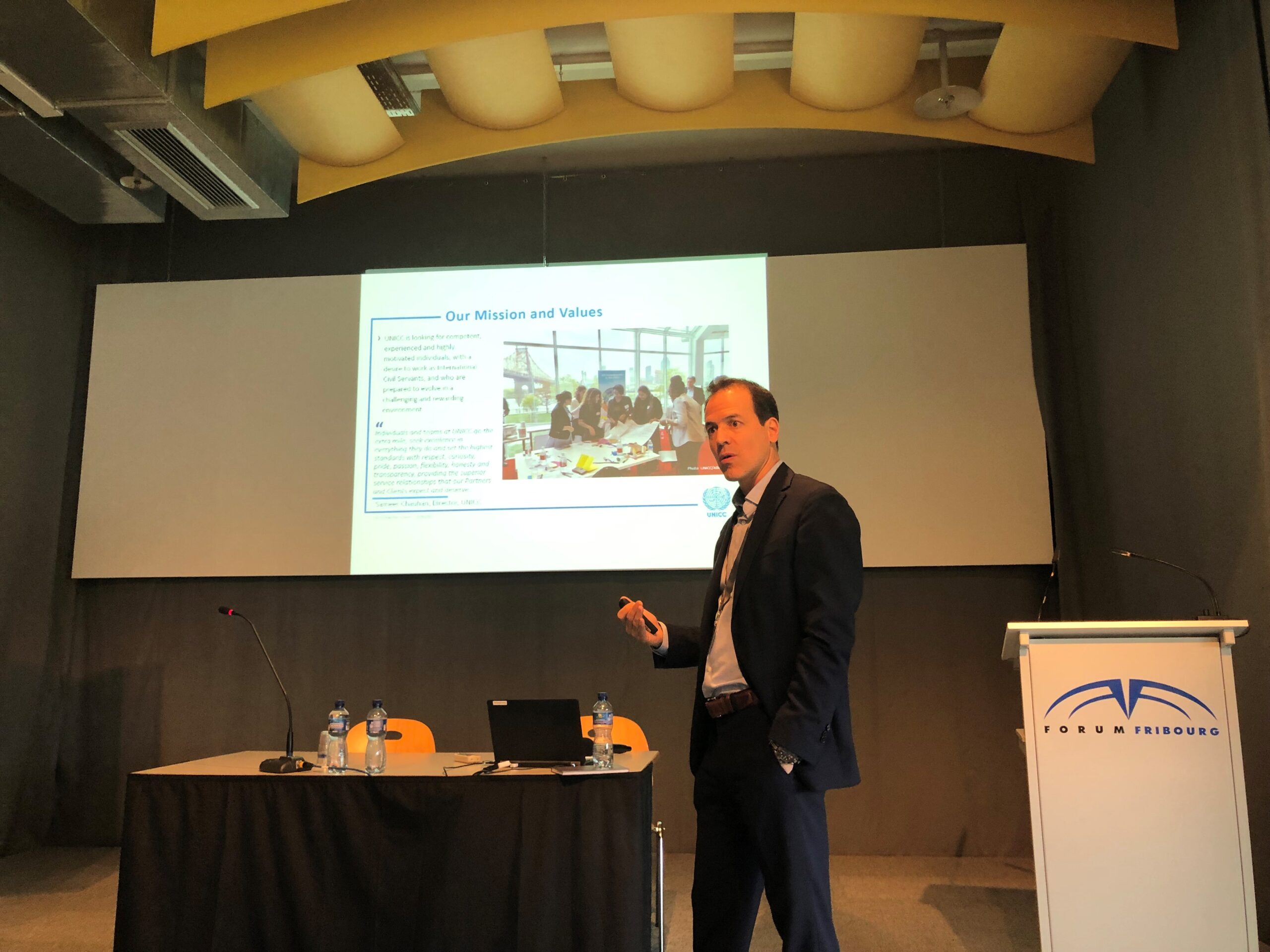 UNICC's Frederic presentation at Swiss International Career Day 2022 ICD2022