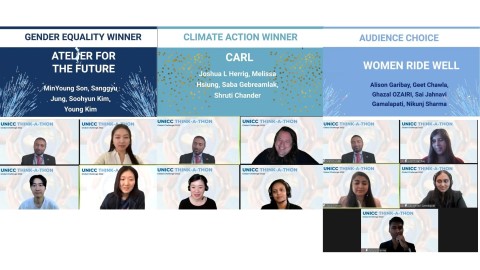 Screenshot of team winners based on different categories.