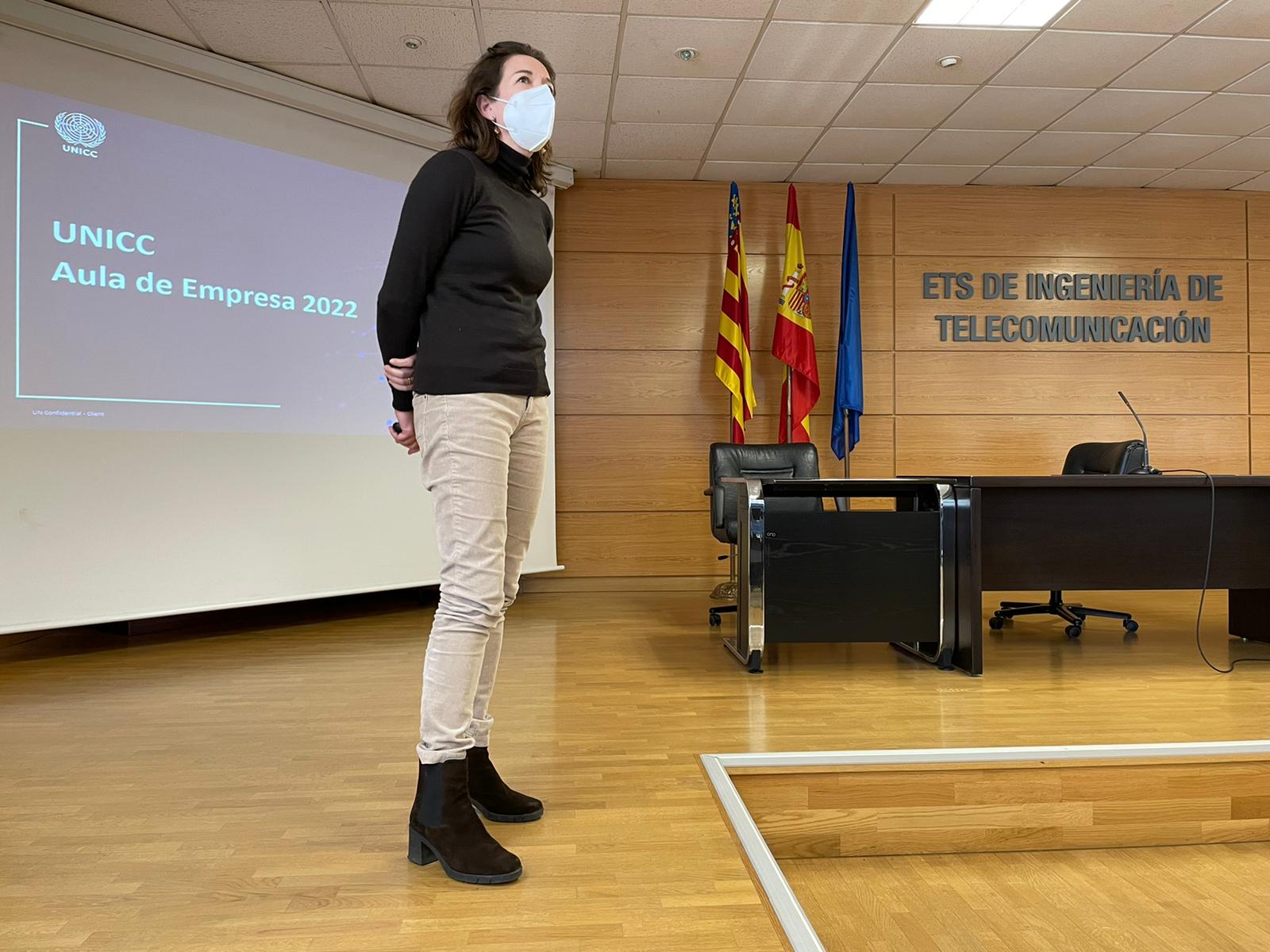 UNICC's presentation at Aula de Empresa